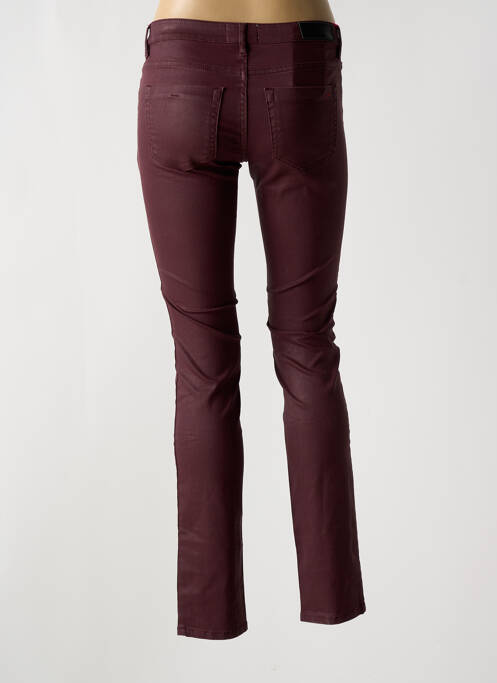 Jeans coupe slim stretch taille normale rouge COUTURIST femme