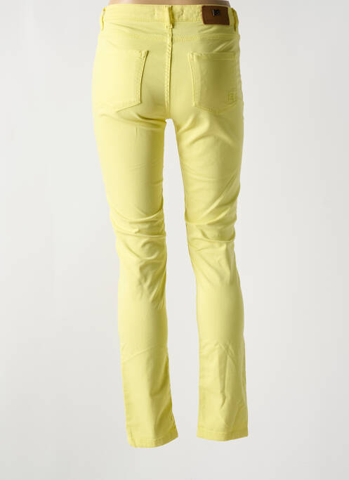 Pantalon slim jaune MENSI COLLEZIONE pour femme