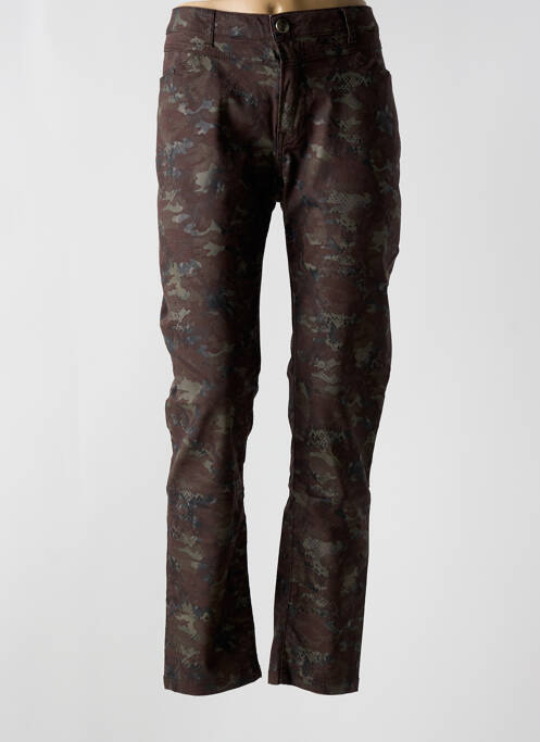 Pantalon slim marron MENSI COLLEZIONE pour femme