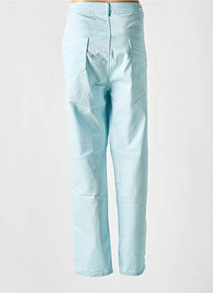 Pantalon slim tissage popeline taille normale bleu QUATRE VINGT JOURS femme