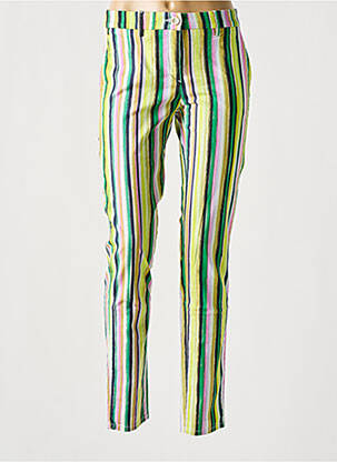 Pantalon chino tissage popeline taille normale vert COUTURIST femme