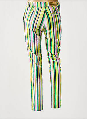 Pantalon chino tissage popeline taille normale vert COUTURIST femme