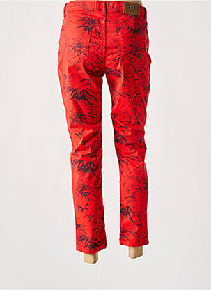 Pantalon 7/8 stretch rouge MENSI COLLEZIONE femme