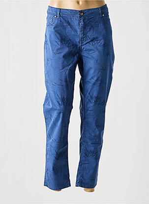 Pantalon 7/8 stretch bleu MENSI COLLEZIONE femme