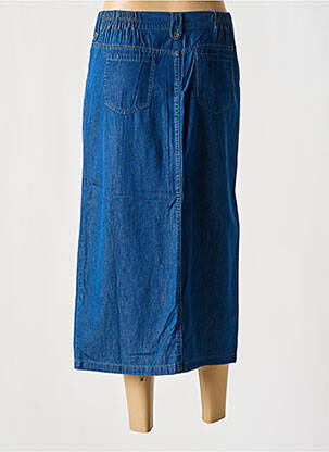 Jupe longue coupe droite bleu AGATHE & LOUISE femme