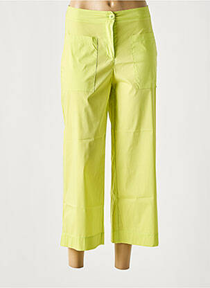 Pantacourt taille haute taille haute vert MALOKA femme