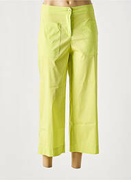 Pantacourt taille haute taille haute vert MALOKA femme