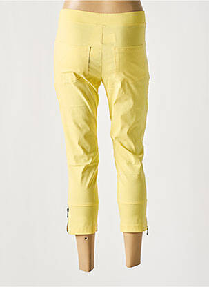 Pantacourt stretch taille haute jaune HALOGENE femme