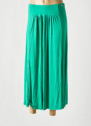 Jupe longue coupe évasée vert MALOKA femme