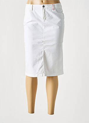 Jupe mi-longue coupe droite blanc COUTURIST femme