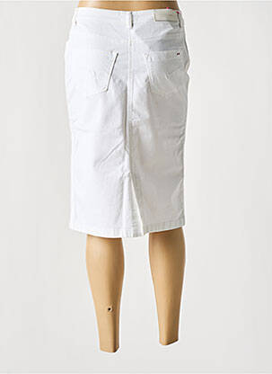 Jupe mi-longue coupe droite blanc COUTURIST femme