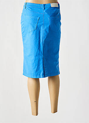 Jupe mi-longue coupe droite bleu COUTURIST femme