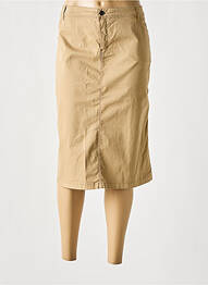 Jupe mi-longue coupe droite marron COUTURIST femme