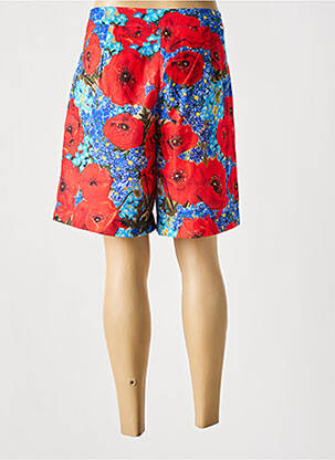 Short taille à pinces taille haute rouge MALOKA femme