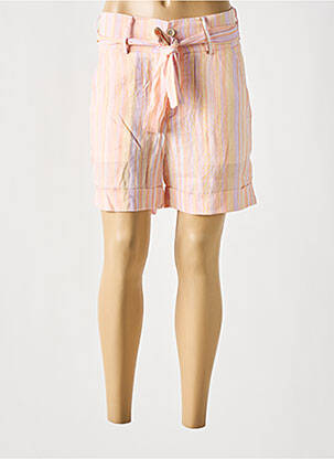 Short taille à pinces taille haute orange COUTURIST femme