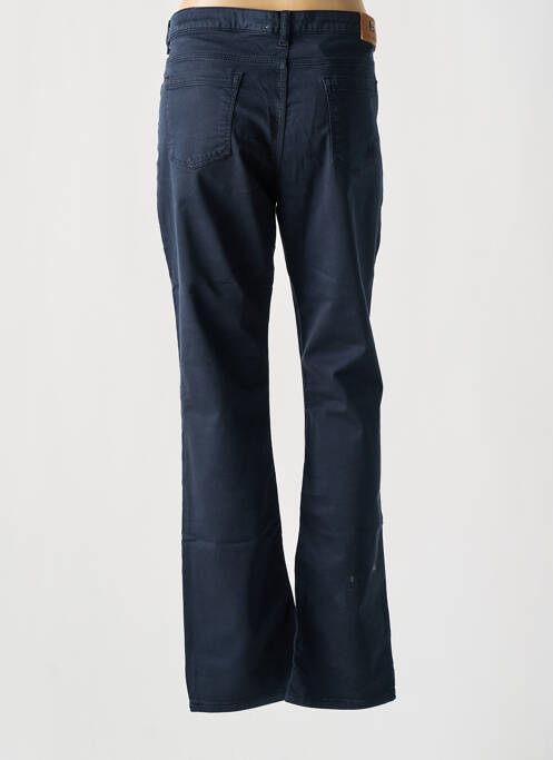 Pantalon droit stretch taille normale bleu MENSI COLLEZIONE femme