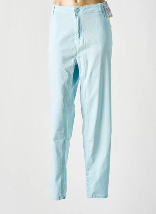 Pantalon slim bleu QUATRE VINGT JOURS pour femme