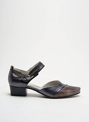 Sandales/nu pieds matière lisse talon plat jusqu'à 3cm gris DORKING femme