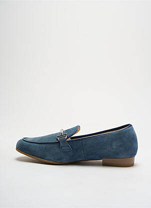 Mocassins nubuck talon plat jusqu'à 3cm bleu ARA femme