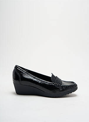 Mocassins effet froissé talon de 4 à 6cm noir ARA femme