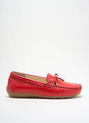 Mocassins matière lisse talon plat jusqu'à 3cm rouge ARA femme