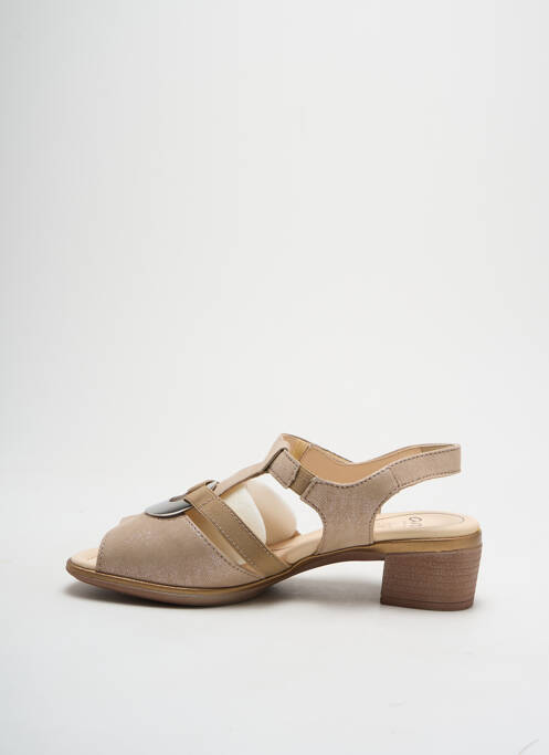 Sandales/Nu pieds beige ARA pour femme
