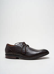 Derbies tissage satiné talon bas marron CLARKS homme