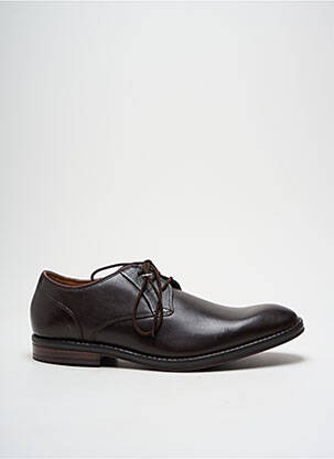 Derbies tissage satiné talon bas marron CLARKS homme