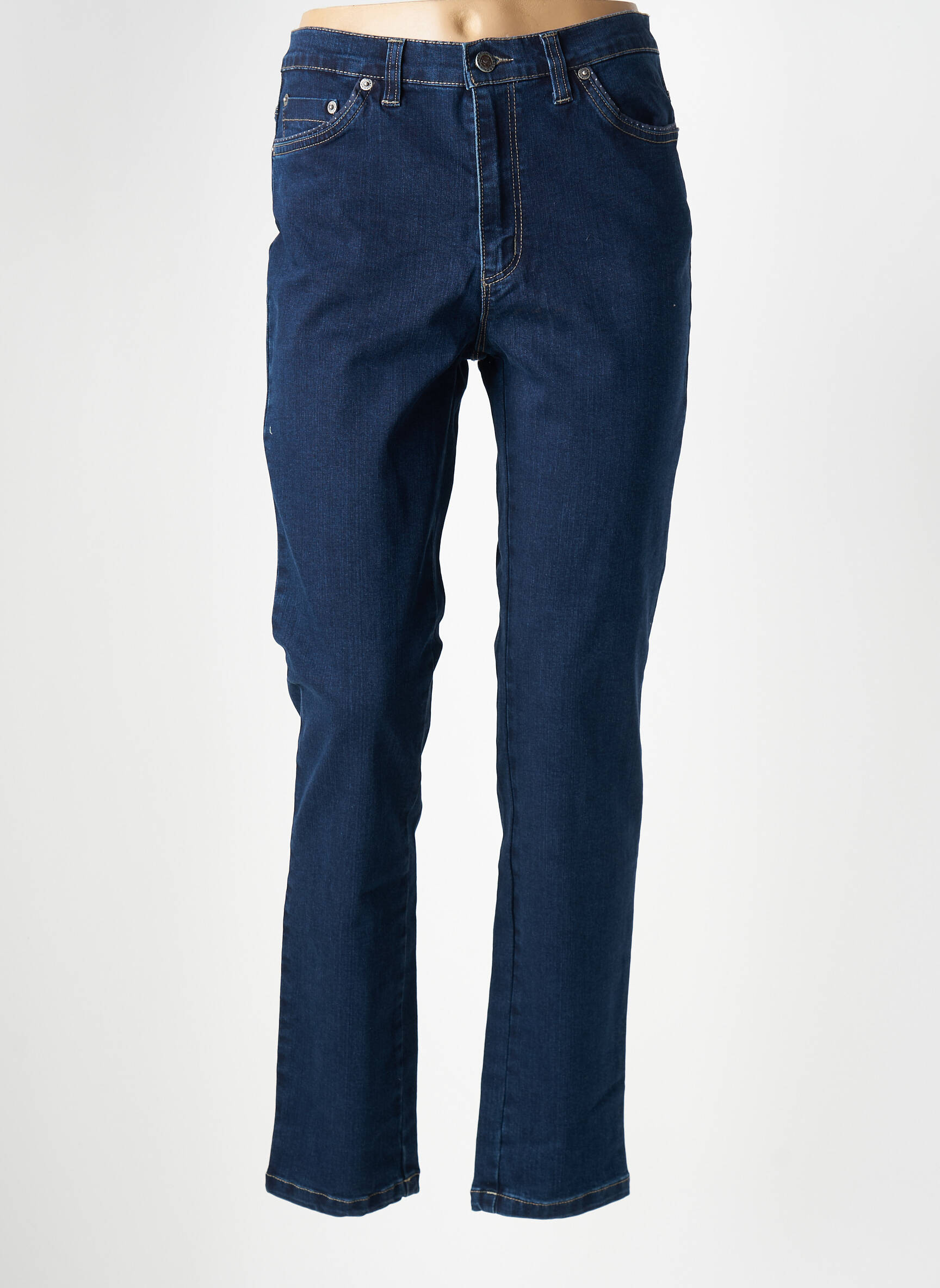 Jeans coupe slim taille haute taille haute bleu WALTRON femme