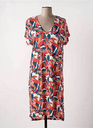 Robe mi-longue manches courtes manches courtes rouge ROSE POMME femme