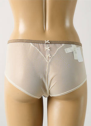 Shorty effet matière satinée beige BARBARA femme