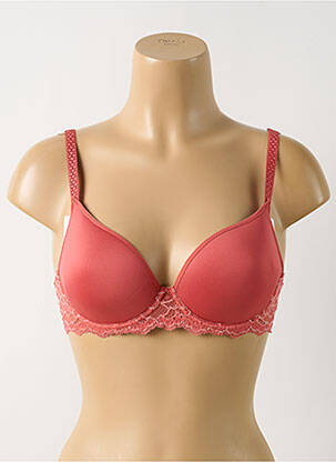 Soutien-gorge effet matière satinée haut soutien-gorge moulé orange SIMONE PERELE femme