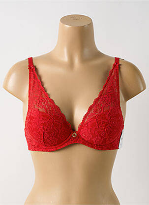 Soutien-gorge effet matière satinée haut soutien-gorge moulé rouge AUBADE femme