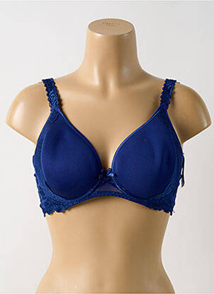 Soutien-gorge effet matière satinée haut soutien-gorge moulé bleu AUBADE femme
