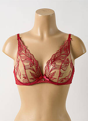Soutien-gorge effet matière satinée haut soutien-gorge emboitant rouge AUBADE femme