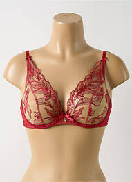 Soutien-gorge effet matière satinée haut soutien-gorge emboitant rouge AUBADE femme