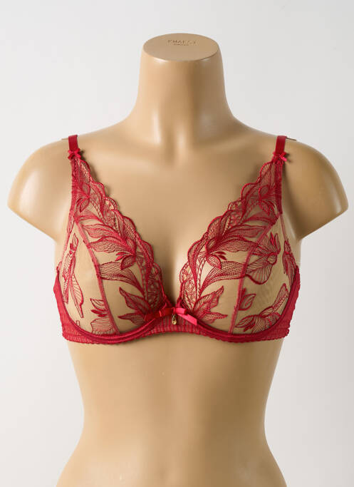 Soutien-gorge effet matière satinée haut soutien-gorge emboitant rouge AUBADE femme