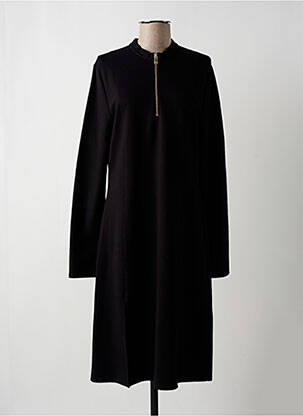 Robe mi-longue manches longues manches longues noir KOCCA femme