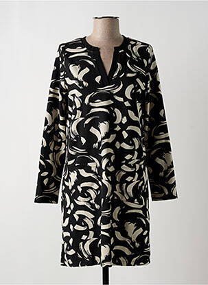 Robe courte manches longues manches longues noir LA FEE MARABOUTEE femme