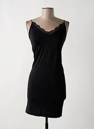 Robe courte col v fines bretelles noir SELECTED femme
