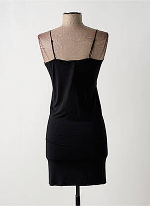 Robe courte col v fines bretelles noir SELECTED femme