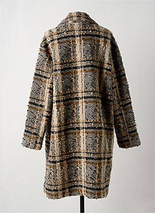 Manteau long coupe cintrée sans capuche beige LA FEE MARABOUTEE femme