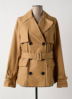 Trench tissage popeline sans capuche marron KOCCA femme