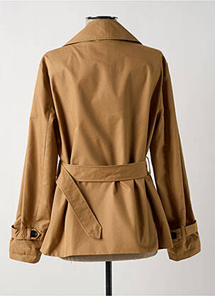 Trench tissage popeline sans capuche marron KOCCA femme