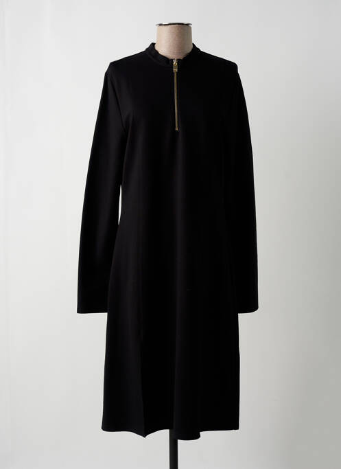 Robe mi-longue manches longues manches longues noir KOCCA femme