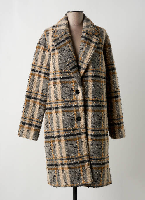 Manteau long beige LA FEE MARABOUTEE pour femme