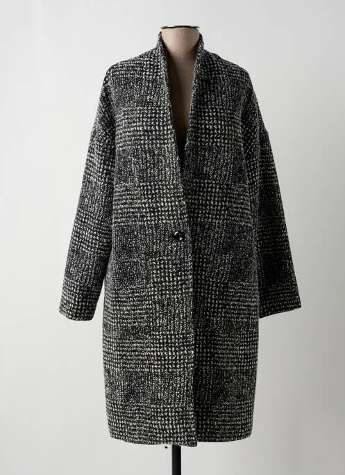 Manteau long noir LA FEE MARABOUTEE pour femme