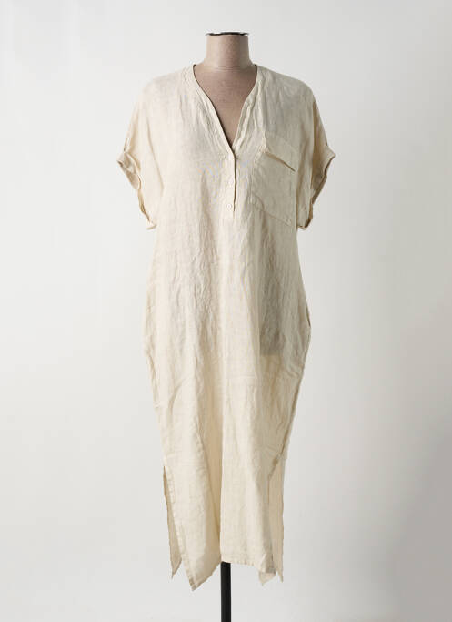 Robe mi-longue beige O'MER pour femme