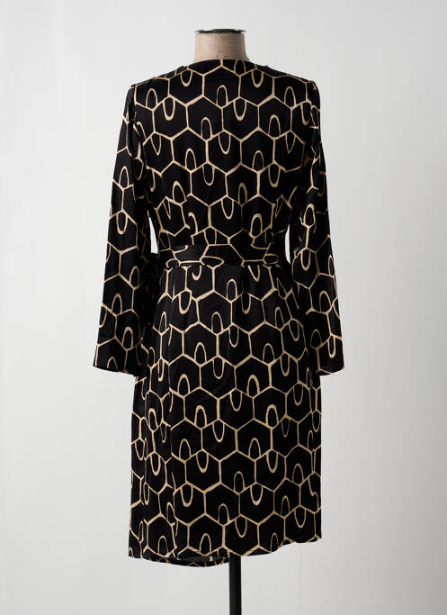 Robe mi-longue noir SIGNE NATURE pour femme
