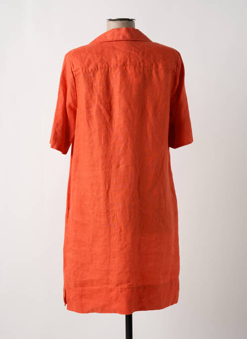 Robe mi-longue orange LA FEE MARABOUTEE pour femme
